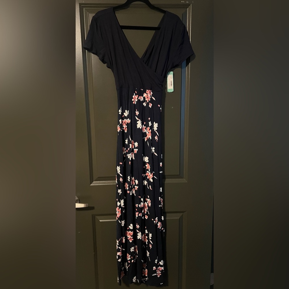 NWT 41 Hawthorne Maxi Dress Size L Keyhole Back